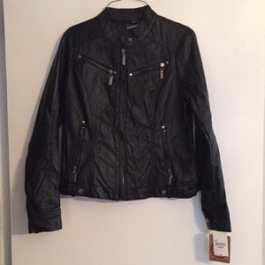 Leather jacket (vegan) black